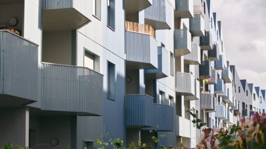 Range d'immeubles neufs