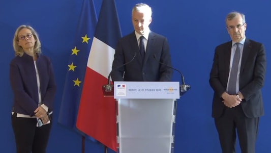 Confrence de presse de Bruno Le Maire en 2020