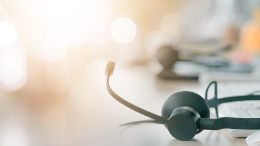 Service client banque en ligne