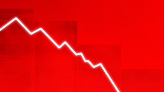 Cours en bourse qui chute