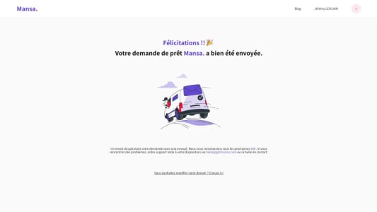 Illustration demande de prt Mansa