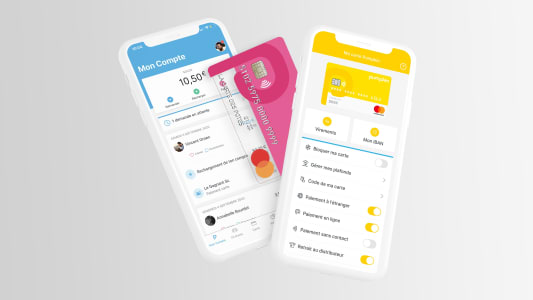 Application mobile et carte bancaire Pumpkin