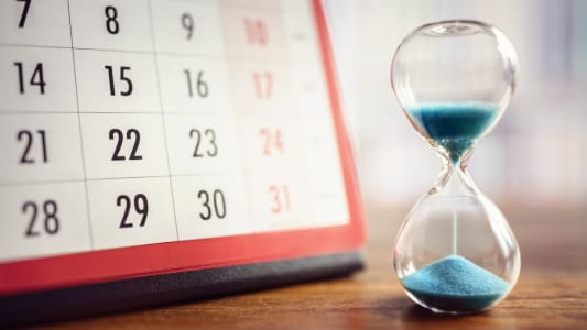 Calendrier et sablier
