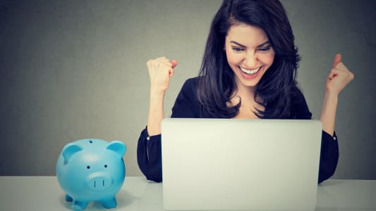 Une pargnante heureuse