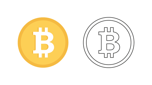 logo du bitcoin, cryptomonnaie