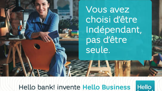 Affiche promotionnelle pour le lancement de Hello Business