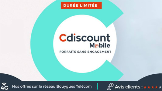 Pour trouver un forfait mobile pas cher, direction Cdiscount Mobile