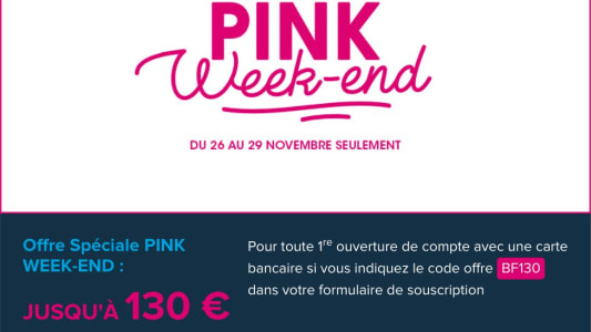 Pink week-end Boursorama