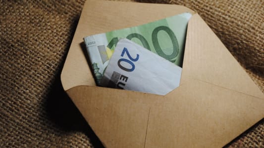 Enveloppe argent poche