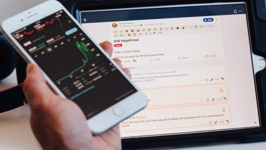 Une discussion  propos des meme stocks sur Reddit