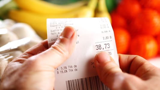 Ticket caisse inflation prix