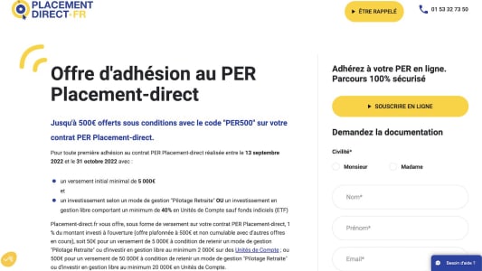 PER Placement Direct Bonus