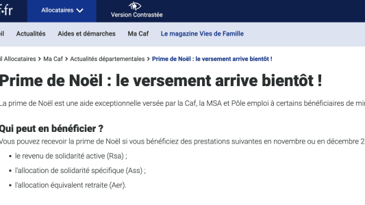 La prime de Noël arrive
