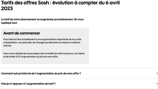 Orange : mauvaise nouvelle pour les clients de Sosh