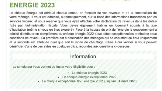 Chque nergie 2023 : utilisez ce simulateur