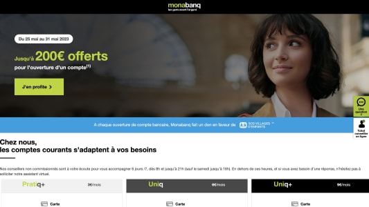 Prime 200 euros Monabanq