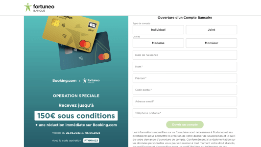 Bon plan fortuneo Booking