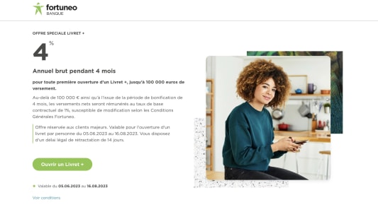 BP Livret + Fortuneo