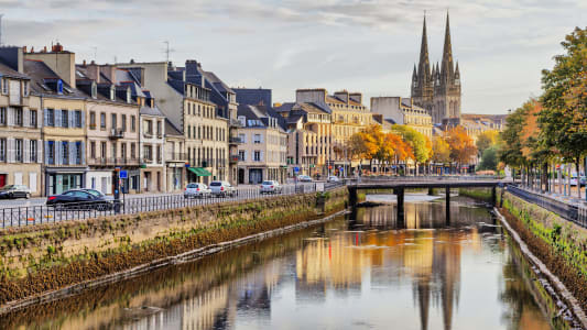 La ville de Quimper en Bretagne