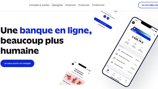 La page d'accueil de BforBank