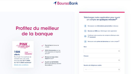 Boursobank pink WE