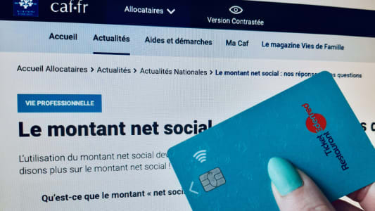 Montant net social CAF ticket restaurant