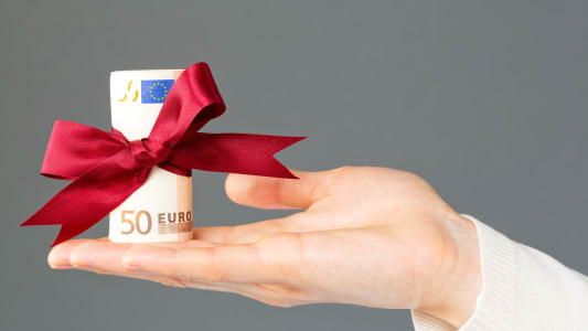 euros ruban cadeau