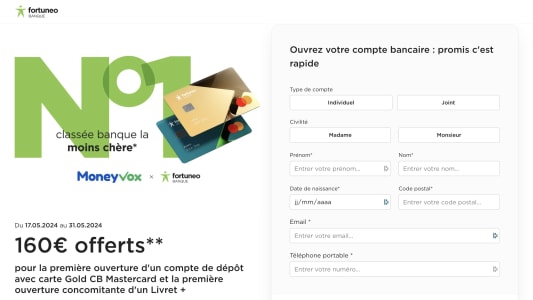 Fortuneo 160 euros