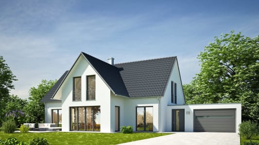 La maison individuelle au pied du mur