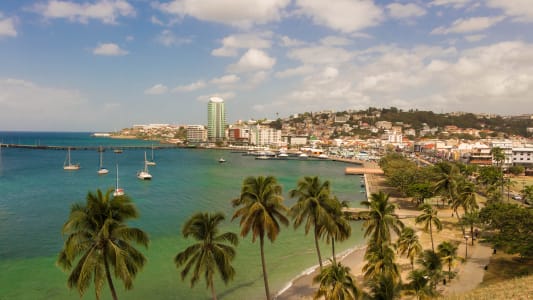 La vue de Fort-de-France, en Martinique