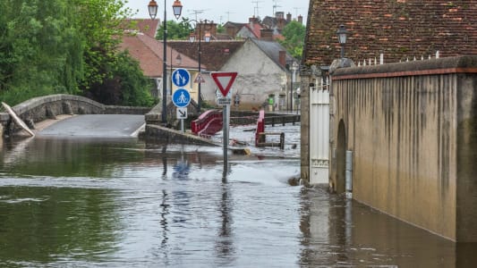 Inondation en 2016 en France.