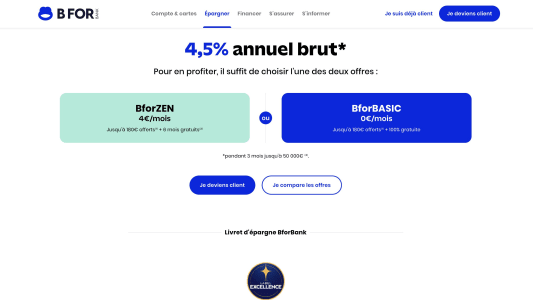 Livret Bfor+ 4,50%