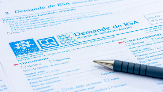 Un formulaire pour demander le Revenu de solidarit active (RSA).