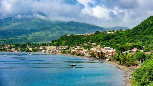 La cte paradisiaque de Saint-Pierre, en Martinique.