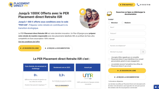 Placement direct ISR 1000 