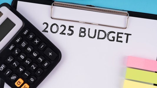 Un document avec inscrit budget 2025