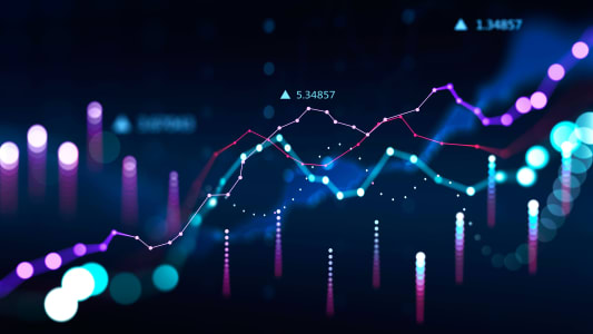 Des courbes qui grimpent et diminuent.