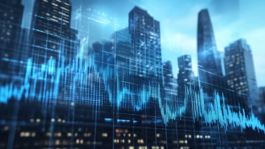 Des immeubles et une courbe.