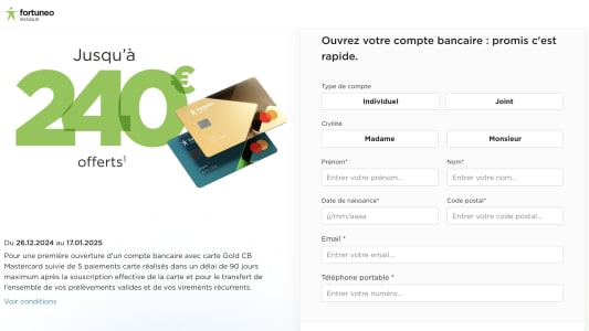 Fortuneo 240 euros