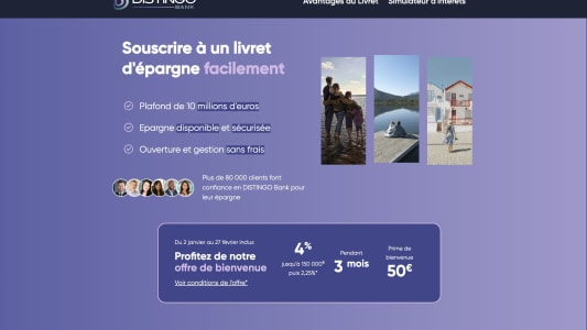 Livret distingo 4% pendant 3 mois