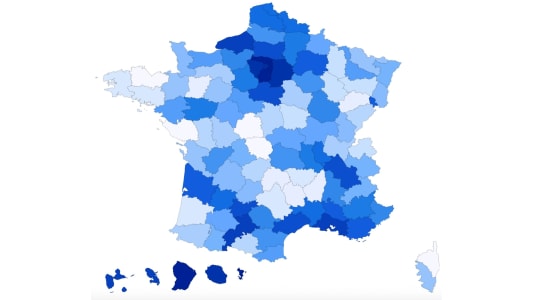 La taxe foncire est bien plus leve en moyenne dans certains dpartements.