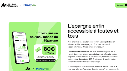 Offre de bienvenue Mon Petit Placement