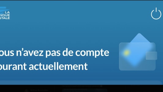 Une capture d'cran de l'application mobile La Banque Postale publie sur X