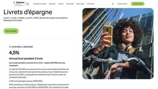 Livret fortuneo 4,5%