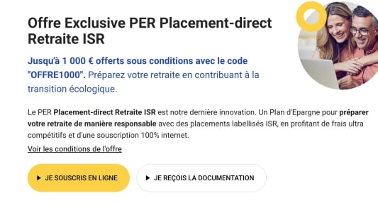 Placement-direct ISR 1 000 euros