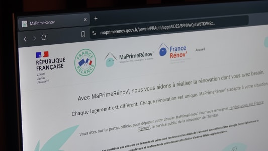 Le site officiel MaPrimeRenov'.