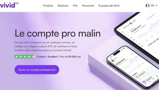 Prsentation du compte professionnel Vivid Business