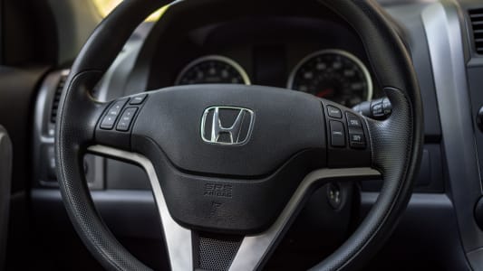 Une Honda CRV avec airbag Takata.