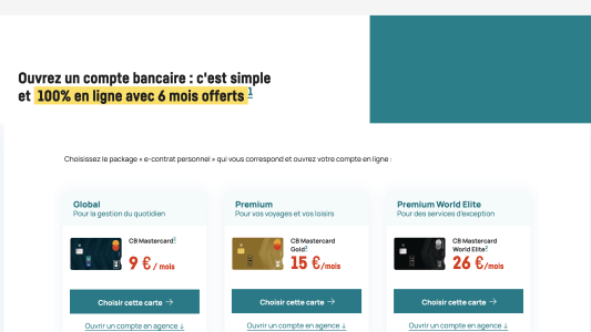 CIC : 6 mois offerts pour l'ouverture d'un compte 100% en ligne