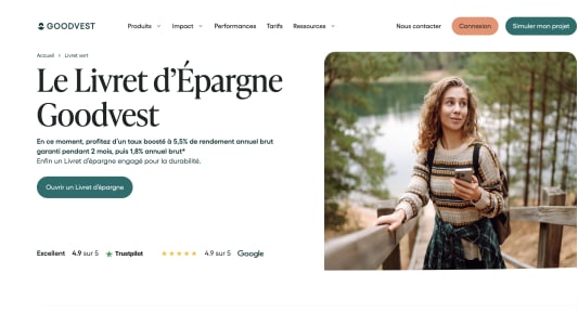 Livret Durable Goodvest : jusqu'à 5,5% pendant deux mois